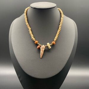 Item 725 Beaded Shell Boho Necklace